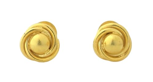 Ohrringe aus 18 Karat echtem zertifiziertem feinem Gelbgold, schönes Design, Gelbgold, Kein Edelstein von Satfale Jewellers