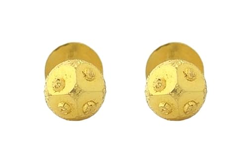 Ohrringe aus 18 Karat echtem zertifiziertem feinem Gelbgold, schönes Design, Gelbgold, Kein Edelstein von Satfale Jewellers