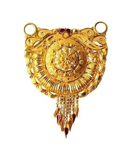 Satfale Jewellers 22K/18K echt zertifiziert Geldstrafe Gelb Gold Einzigartig Mangalsutra-Anhänger von Satfale Jewellers