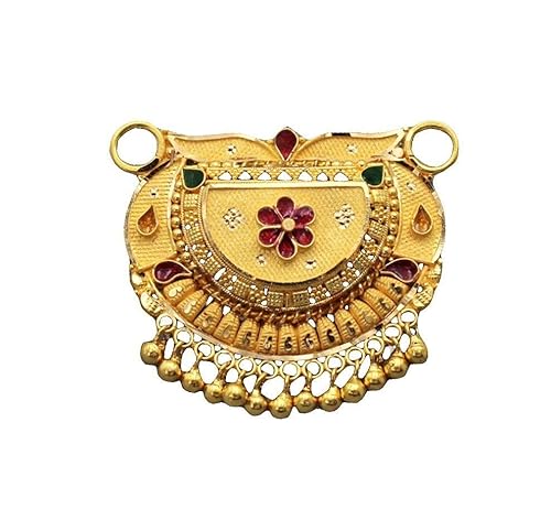 Satfale Jewellers 22K/18K echt zertifiziert Geldstrafe Gelb Gold Einzigartig geschnitzt Mangalsutra-Anhänger von Satfale Jewellers
