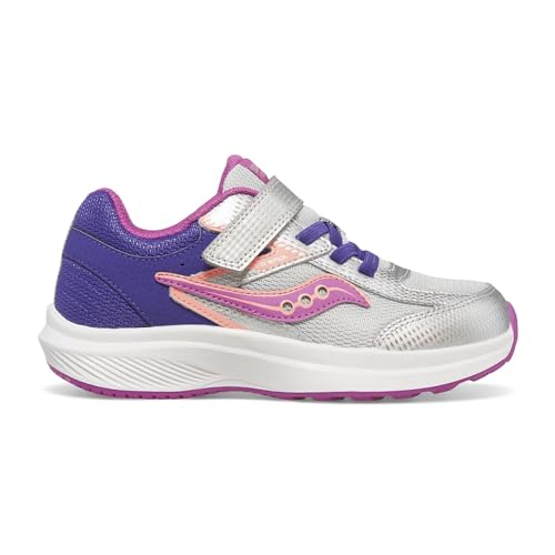 Saucony Cohesion KDZ A/C (Little Kid/Big Kid), Violett/Silber/Rosa, 1.5 US Little Kid von Saucony