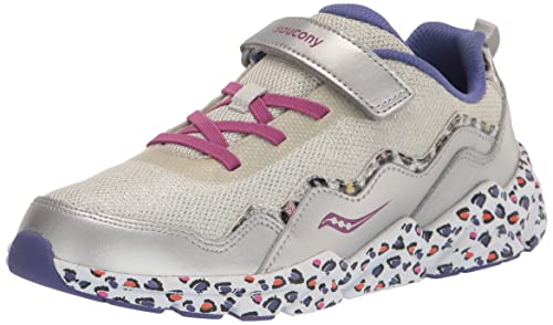 Saucony Flash a/C 2.0 Kinderschuhe, Silber, Multi-Leopard, 18.0 cm von Saucony