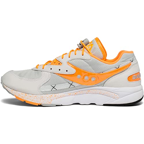 Saucony Herren AYA Turnschuh, White/Grey/Orange, 44.5 EU von Saucony