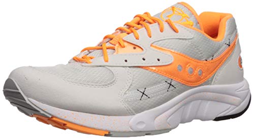 Saucony Herren Aya Sneaker, White Grey Orange, 40 EU von Saucony