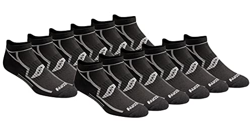 Saucony Herren Bolt Rundry Performance No-Show Multipack Socken, Schwarz Sortiert (12 Paar), Shoe Size: 8-12 von Saucony