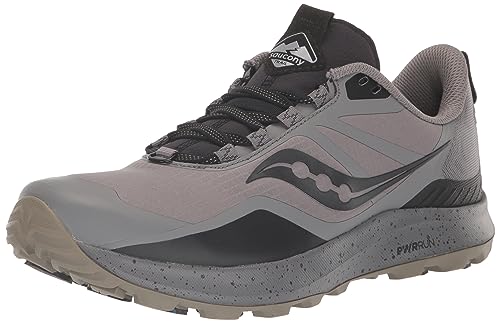 Saucony Men's Peregrine ICE+ 3 Sneaker, Gravel/BLK, 12 von Saucony