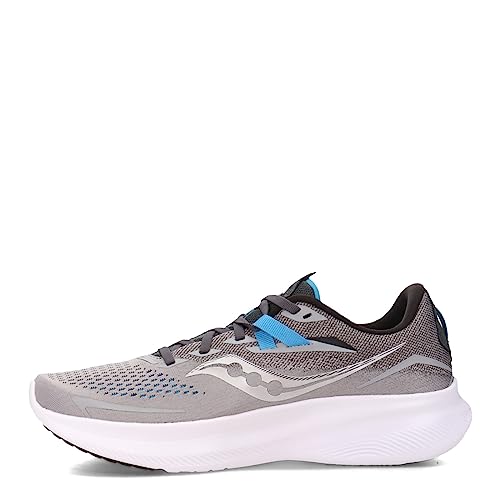 Saucony Men's Ride 15 Running Shoe, Alloy/Topaz, 12 von Saucony