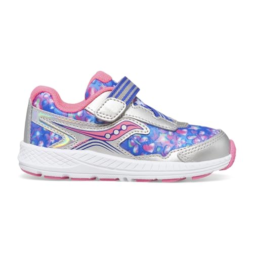 Saucony Ride 10 Jr (Kleinkind/kleines Kind), Silber / Pink, 10 US Wide Toddler von Saucony