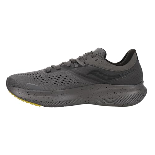 Saucony Ride 16 Herren-Sneaker, Gravel/Sulphur, 45 EU von Saucony