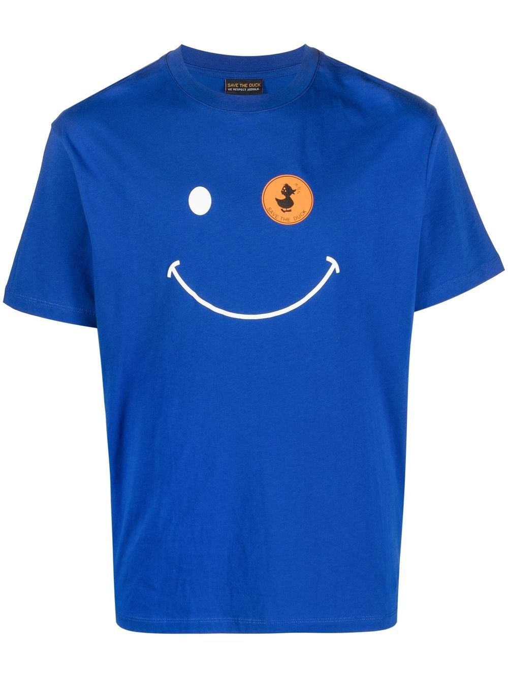 Save The Duck T-Shirt mit Smiley-Print - Blau von Save The Duck