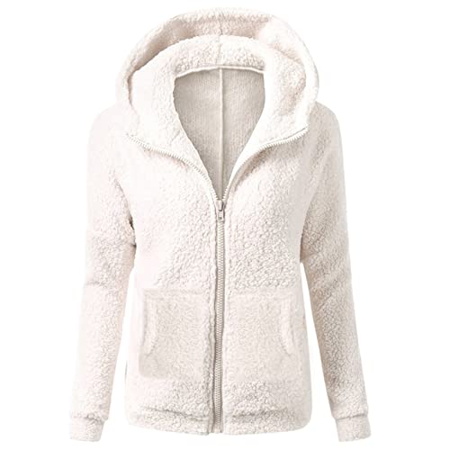 Fleecejacke Damen, Sweatshirt Damen Mit Kapuze Übergangsjacke Damen Herbst Strickjacken Für Damen Wintermantel Damen Lang Warm Gefüttert Fleecepullover Damen Winterjacke Mädchen Strickjacke Damen von Saymany