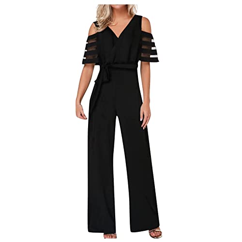 Jumpsuit Damen Sommer Hausanzug Damen Kuschelig Warm Kuschel Anzug Frauen Jumpsuit Damen Workout Outfits Latzhose Damen Overall Damen Elegant von Saymany