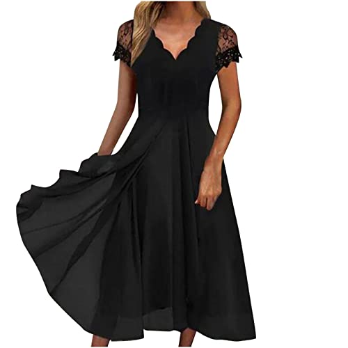 Sommerkleid Damen Lang Rockabilly Kleider Damen Boho Kleidung Damen Sommerkleid Damen Knielang Party Outfit Damen Strandkleider Damen Sommer Abendkleid Kurz Kleid Festlich Damen von Saymany