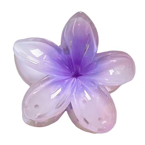 Ei-Blume Haarklammer für Dickes Dünnes Haar,1 Stück rutschfeste Acryl niedliche Blumen Haarspangen Große Haarklammern für Frauen Mädchen Haarstyling Strand Party Pool Urlaub Zubehör (D, One Size) von Sbyhbhyds