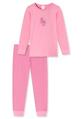 Schiesser Mädchen Schlafanzug Set Pyjama Lang - 100% Organic Bio Baumwolle - Größe 92 Bis 140 Pyjamaset, Rosa_173858, 104 von Schiesser