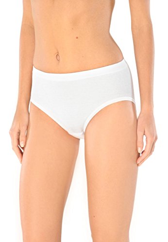 SCHIESSER Damen Hüftslip Midi Feinripp 000044 8er Pack, GröÃŸe:42;Farbe:weiss-100 von Schiesser