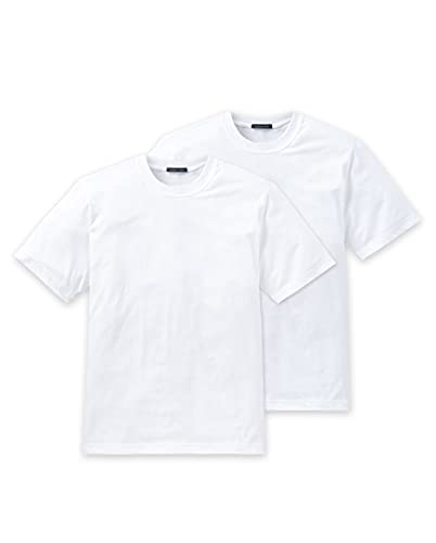 Schiesser 4er Pack American T-Shirt Rundhals oder V-Neck M-XXXL, Schwarz o. Weiß (9 (Gr. XXX-Large), Weiß (Rundhals)) [Apparel] von Schiesser