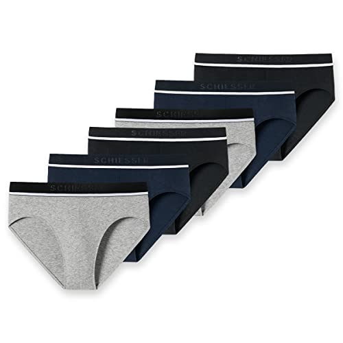 Schiesser - 95/5 Organic Cotton - Rio-Slip/Unterhose - 6er Pack (5 Grau/Blau/Schwarz) von Schiesser