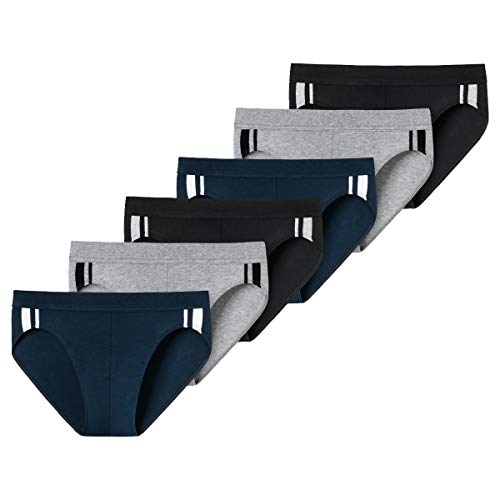 Schiesser - 95/5 Stretch - Rio-Slip - 173815 - 6er Spar-Pack (5 Grau / Schwarz / Blau) von Schiesser