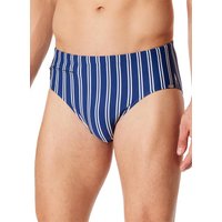 Schiesser Herren Badeslip blau Mikrofaser Gestreift von Schiesser