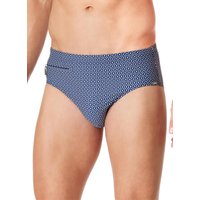 Schiesser Herren Badeslip blau Mikrofaser Gemustert von Schiesser