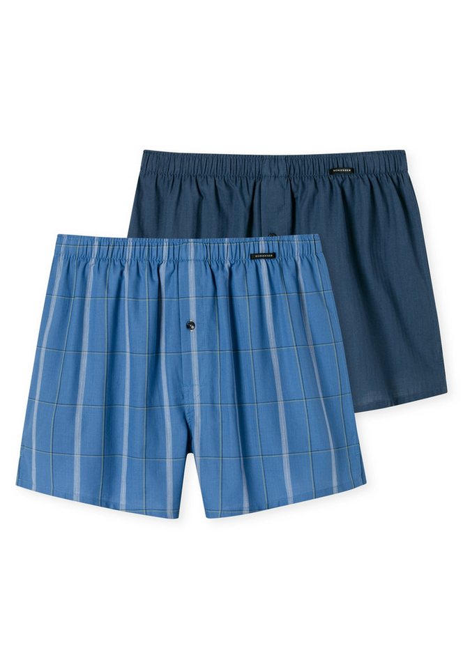 Schiesser Webboxer "Boxershorts Multipacks" (2er-Pack) mit funktionaler Knopfleiste und sichtbarem Knopf von Schiesser