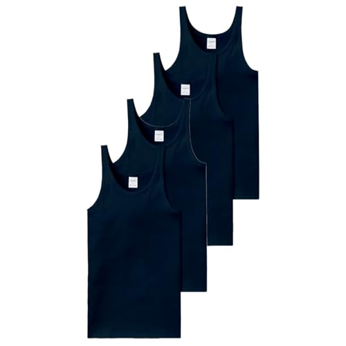 Schiesser - Cotton Essentials Feinripp - Unterhemd/Tanktop - 4er Pack (7 Navy) von Schiesser