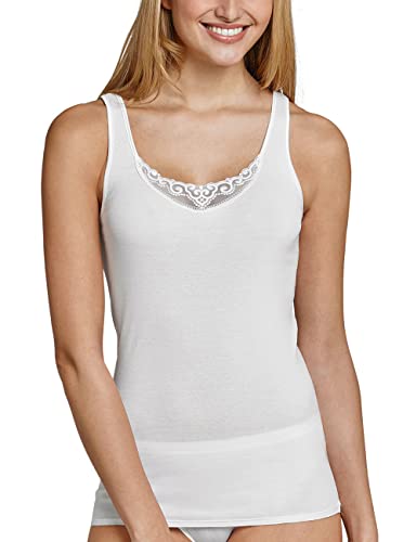 Schiesser Damen Trägertop mit Spitze-Hemdchenkonzept Wander-Shirt, weiß_144367, 52 von Schiesser