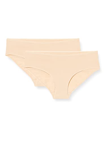 Schiesser Damen 2 Pack Hipster Panty Bio Baumwolle - 95/5 Organic Unterwäsche, Haut_174295, 40 EU von Schiesser