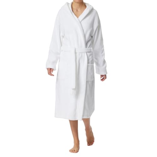 Schiesser Damen Bademantel, 120 Cm Bademantel, Weiß (100-weiss), XL EU von Schiesser