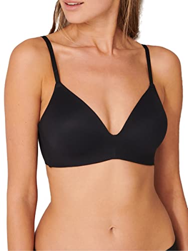 Schiesser Damen Ohne Bügel Gepadded - Invisible Soft Gepolsterter BH, Schwarz_166568, 75B EU von Schiesser