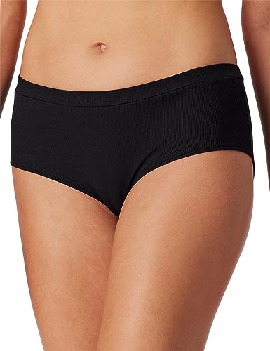 Schiesser Damen Panty Organic Cotton-Pure Rib Hipster-Höschen, schwarz_179884, 44 von Schiesser