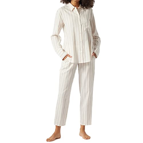 Schiesser Damen Pyjama 7/8 lang Pyjamaset, Off-White, 40 von Schiesser