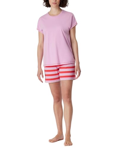 Schiesser Damen Schlafanzug Set kurz Baumwolle-Nightwear Pyjamaset, bonbonrosa_181253, 40 von Schiesser