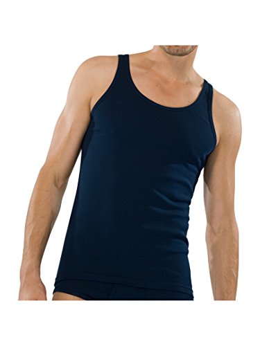 Schiesser Feinripp Tank Top 3er Pack Navy 2XL (8) von Schiesser