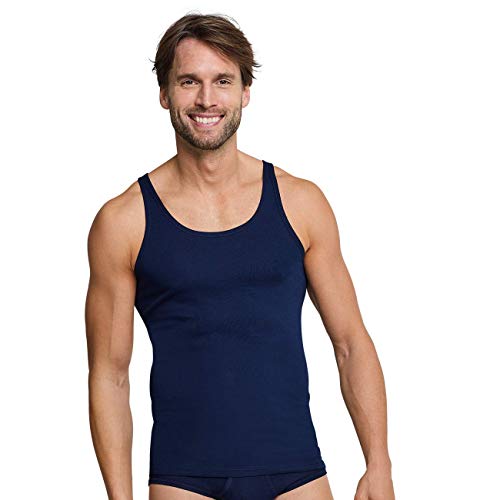 Schiesser Feinripp Tank Top 3er Pack Navy M (5) von Schiesser