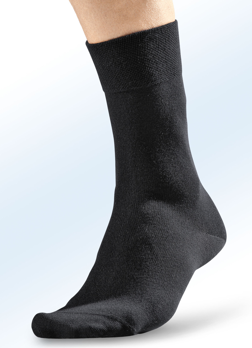 Schiesser Fünferpack Socken, 3X Schwarz, 2X Grau Meliert, Größe 1 von Schiesser