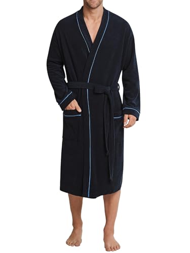 Schiesser Herren Reisemantel Bademantel, Blau (815-navy), 56 EU von Schiesser