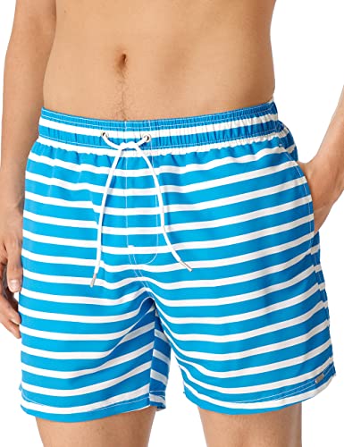 Schiesser Herren Badeshorts Badehose, Aqua Gestreift, 3XL Große Größen EU von Schiesser