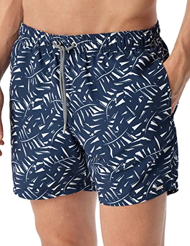 Schiesser Herren Badeshorts Badehose, Dunkelblau Floral, M EU von Schiesser