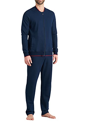 Schiesser Herren Hausanzug Pyjamaset, dunkelblau, 52 von Schiesser