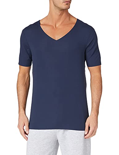 Schiesser Herren Laser Cut V-neck undertrøje Unterwäsche, Dunkelblau, S EU von Schiesser