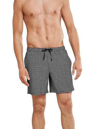 Schiesser Herren Mix & Relax Bermuda Schlafanzughose, Schwarz (Schwarz-Gem 006), 50 von Schiesser