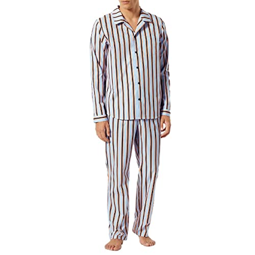 Schiesser Herren Long Pyjamaset, Blau (Hellblau I), 58 EU von Schiesser