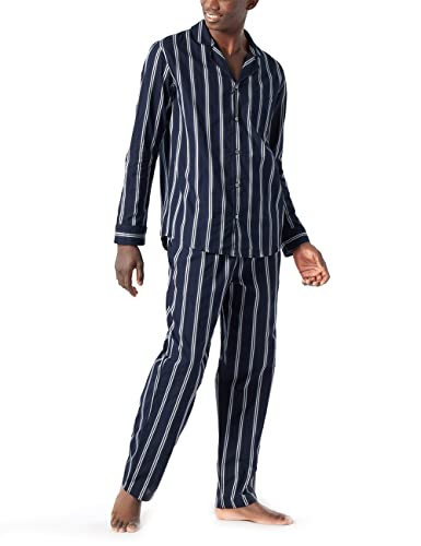 Schiesser Herren Pyjama Lang Pyjamaset, dunkelblau, 50 von Schiesser