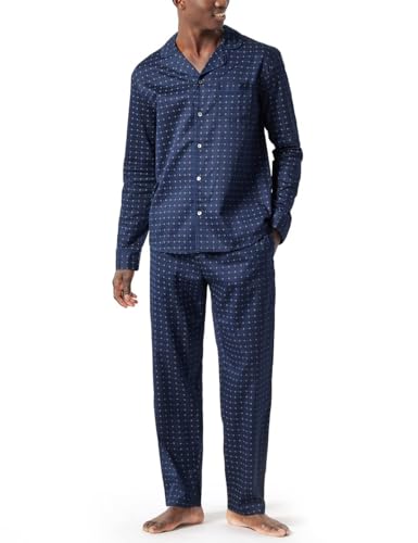 Schiesser Herren Pyjama Lang Pyjamaset, dunkelblau, 58 von Schiesser