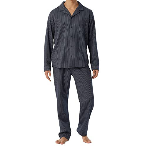 Schiesser Herren Pyjama Lang Pyjamaset, grau, 58 von Schiesser