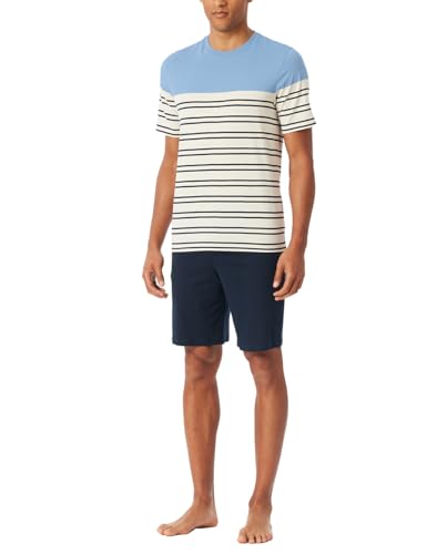 Schiesser Herren Schlafanzug kurz Rundhals-Casual Essentials Pyjamaset, Pacific Blue_182602, 52 Schiesser Herren Schlafanzug kurz Rundhals-Casual Essentials Pyjamaset, Pacific Blue_182602, 52 von Schiesser