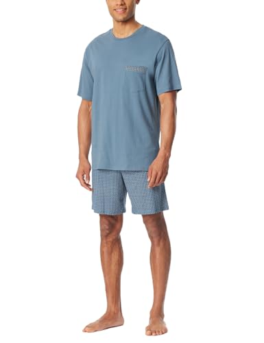 Schiesser Herren Schlafanzug kurz Rundhals-Comfort Nightwear Pyjamaset, Graphit_180261, 48 Schiesser Herren Schlafanzug kurz Rundhals-Comfort Nightwear Pyjamaset, Graphit_180261, 48 von Schiesser