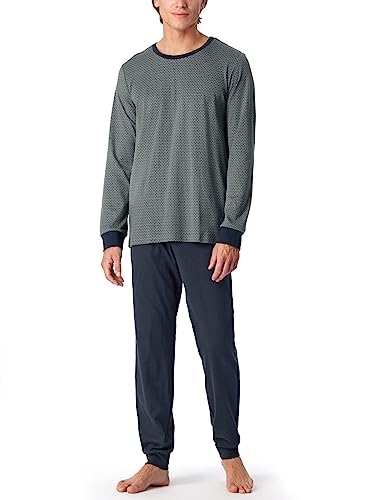 Schiesser Herren Schlafanzug lang Pyjamaset, Nachtblau, 60 von Schiesser